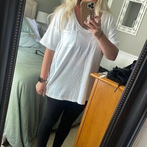 Aerie White Crew Neck Tee